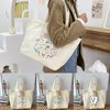 Borse per la spesa Borsa di tela da donna Serie di denti femminili Borse a tracolla ecologiche Tote Shopper per la spesa riutilizzabile Libro degli studenti