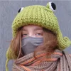 Casquettes De Cyclisme Masques Neutre Lei Feng Chapeaux À La Main Femme Crochet Drôle Grenouille Pull Chapeau Automne Et Hiver Chaud Coupe-Vent Oreille Protection Chapeau 230621