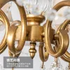 Hanglampen Goud Licht Kroonluchter Vintage Kristal Ijzer E27 Decoratieve Items Voor Thuis Luminaria De Mesa