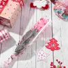 Confezione regalo Cellophane Carta trasparente Rotolo da imballaggio Cestino trasparente Imballaggio a pois Involucro di fiori a pois Rete rossa Cestini per regali Filati