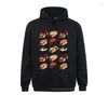 Men's Hoodies Men's Sushi Pugs Funny Hooded Tops Long Sleeve For Male Labor Day Men Sweatshirts Group Sportswears Funky