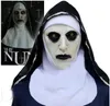Rahibe Cosplay Maske Kostüm Lateks Prop Kask Valak Cadılar Bayram