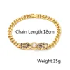 Kedja köp mode guldfärg koppar bröllop smycken aaa cz zirkon leopard charm armband för kvinnor 230621