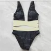 Luxury Women Beach BH BRICES SET SEXY DEEP V Neck Bikinis Sport Yoga Underwear Summer Pool Spa Midja Cross Hollow Baddräkter