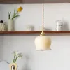 Lámparas colgantes, luces Led decorativas para el hogar francés, iluminación con pantalla de resina, lámpara colgante de latón de lujo Vintage, dormitorio, cabecera, cocina