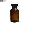 Storage Bottles 30/60/125/250/500ml Brown Wide-Mouth Reagent Bottle Jar Lab Supplies Refillable