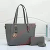 2023 Designer Clássico Bolsa Padrão Cruz Bolsa de Compras de Grande Capacidade Conjunto de Duas Peças Moda Couro Sólido Carteira Longa Metal Borlas