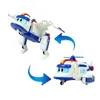 Jouets de transformation Robots Saison 4pcs / set ABS Min Transformation Gogo Dino Figurines Déformation Voiture Avion Moto Dinosaure Jouets 230621