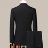 Herenkostuums Blazers Boetiek S5XL Blazer Broek Mode Zakelijk Effen Kleur Gentleman Slank Italiaanse stijl Informeel Bruiloft Werkhosting 2-delige set 230625