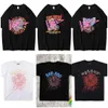 Men t Shirt Pink Young Thug Sp5der 555555 Mans Women 1 Quality Foaming Printing Spider Web Pattern Tshirt Fashion Top Tees Ye