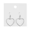 Boucles d'oreilles Harajuku mignon soeur évidé géométrique en forme de coeur doux amour coréen Simple femmes bijoux cadeau