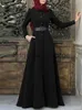 Casual Dresses ZANZEA 2023 Fashion Muslim Sundress Women Elegant Long Sleeve Solid Marocan Caftan Vintage Button Down Hijab Dress Dubai Vestido x0625