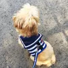 犬の襟のリーシュペット犬の服の柔らかい通気性ネイビースタイルの小さな犬用セットセットチワワ子犬猫猫ペットドッグチェストストラップリーシュ230625