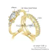 Anneaux de bande INS Style Or Couleur Noble Tendance Anneaux Pour Les Femmes Entrée Lux Zircon Midi Doigt Anneaux Délicat Pour Fille Anniversaire Bijoux KAR229 x0625