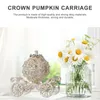 Decorative Objects Figurines Trinket Box Carriage Decorations Metal Jewelry Trinket Box Pumpkin Carriage Shape Craft For Home Decor 230621