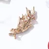 Brooches Enamel Tulip Flower For Women Spring Fashion Rose Pin Elegant Beautiful Jewelry Dress