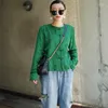 Kurtki damskie Wysokiej klasy wiosenny jedwabny Jacquard Button Slim Chinese Style Shirt Women Jade Green Eleganc Mulberry Top S-XL