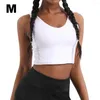 Yoga outfit Girl Sports BH stockproof borttagbar vadderad svettbsorberande 3/4 kopp gym Brassiere Push Up Training Support Underwear S