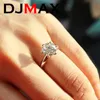 Solitaire Ring Full Size 0.3-5CT Top Classic Fashion Diamond Rings for Women Original 925 Silver Engagement Wedding Rings 230621