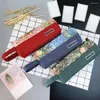 Bolsa de cosméticos Exquisita costura Color a juego Estuche para lápices Accesorio para dormitorio