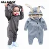 Rompers Spring Autumn Baby Rompers Cute Cartoon Rabbit Infant Girl Boy Jumpers Kids Baby Outfits 16 230625