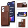 Magnetische Leather Case voor Galaxy S22 Plus S22Ultra S21FE A52 A52S A13 A22 A32 5G A02S A82 Cover kaarten Pakket Houder Stand Coque