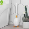 New Silicone Toilet Brush Set Cute Diving Duck Wall-mounted Floor-Standing Long Handled Bathroom Deep Cleaning TPR Accessories