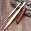 Wood Rotating Water Metal Ballpoint Pen Smooth 0.7mm Signature Student Gift Office School Writing Supply