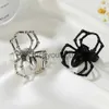 Zespół pierścienie kreatywny gotycki czarny pająk pierścienie zwierząt śmieszne impreza z okazji halloween ośmiornica kapelusz czarodzieja duch dynie pierścionki biżuteria halloweenowa x0625