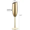 Wine Glasses 304 Stainless Steel Beveled Champagne Cup Goblets Cocktail Martini Wine Glass Champagne Glasses Stemware for Bar Utensils 230625