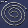 Strands Strings BOCAI Real S925 Pure Silver Jewelry Accessorie 2,5 mm Dominująca osobowość mężczyźni i kobieta naszyjnik 230625