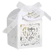 Gift Wrap Thank You Candy Boxes for Wedding Party Guests Gifts Packaging Love Heart Lace Paper Small Box with Ribbons Birthday Decor 230625