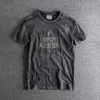 Men's T-Shirts Natural Curling Retro Washed and Old Letter Printing Summer Trendy European and American Men's Round Ne Shortsleeved Tshirt J230625