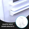 Curtain Hold Down Brackets Clear Plastic Blind Holder Replacements For 2 Inch Blinds Horizontal Shades Windows