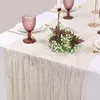 Tovaglia 1PC Event Design Runner Garza Garza Crepe Rustic Wedding Party Decor Vintage Boho House Warming Gift