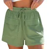 Kvinnors shorts Kvinnor Kvinnor Sport Casual Homewear Yoga Short Pants Bottoms Kvinnliga elastiska midjafickor