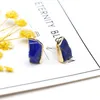 Oorknopjes 1 paar Natuursteen Eenvoudige Lapis Lazuli Oorbel Goud Kleur Legering Voor Vrouwen Trendy Festival Feest Sieraden