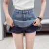 Gonne Sexy Summer Mini Women Vintage Denim Solid Ball Gown Jeans bianchi Donna Casual Pocket Slim A-line Mujer