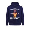 Sweats à capuche pour hommes Dog Is Smarter Than The President Anti-President Rife Sweats pour hommes à manches longues Slim Fit Hoods Jour de Noël