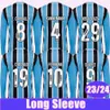 23 24 Gremio voetbalshirts met lange mouwen SUAREZ FERREIRA GEROMEL KANNEMANN F. CARBALLO F. CRISTALDO DIEGO SOUZA Thuis voetbalshirts