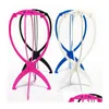 Wig Stand Colorf Ajustable Stands Plastic Hat Display Head Headers 18x36 سم.