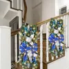 Flores decorativas Valentines Say Wreath The Cordless Prelit Stairway Trim Guirlandas de Natal para porta da frente Holiday Wall Window Lighted Car