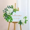 Decorative Flowers 2 Bunches Fancy Faux Welcome Flower Full Bloom False Everlasting Background Arch Decoration