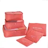 Nieuwe 6 Stuks Set Reiskoffer Organizer Tassen Bagage Verpakking Cubes Voor Travel Organizer Opslag Schoen Kleding Bagage Organizer Tassen