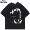 Camisetas Masculinas Men Streetwear Tshirt Monster Tusk Tee Graphic Vintage Printed TShirt Cotton 2023 Harajuku T Shirt Summer Hip Hop Tops Tees J230625