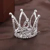 Hair Clips Children Small Tiara Rhinestone Flower Girl Crown Jewelry Fashion Kid Comb Hairpin Headdress Gift Accessories