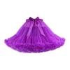 Gonne Carolilly Donna S Elastico in vita Sottoveste in tulle Tutu Party Gonna da ballo cosplay gonfia multistrato (blu taglia unica)