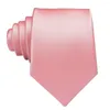 Noeuds papillon pêche rose solide 2023 hommes élégants cravate Hanky bouton de manchette cravate en soie pour la fête de mariage affaires mode marque salut-cravate conception