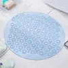 Badezimmermatte Anti-Rutsch-Sauger runde PVC-Badmatte mit Abflussloch Silikon Bade Teppiche Fußmassage Badeweich weiche Duschmatte