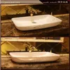 Porzellan-Badezimmer-Keramik-Aufsatzwaschbecken, rechteckiges Waschbecken, beliebt in Europa, Kunst-Lavabo-Handwaschbecken, gute Menge Tmqvi